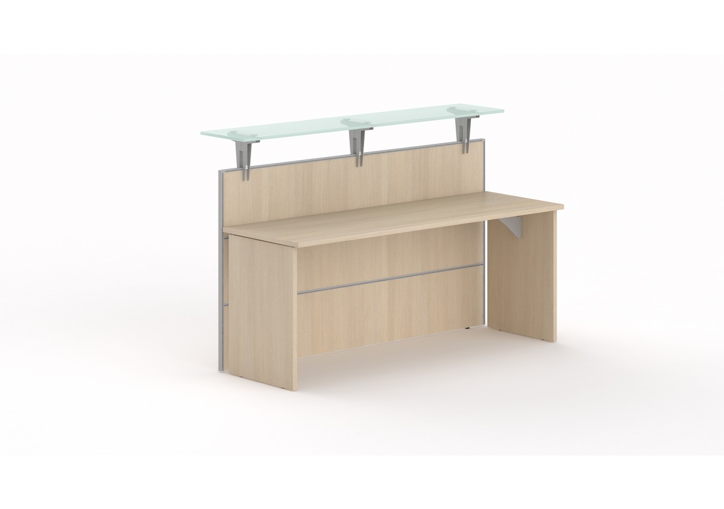 Banque D Accueil Ellipse Droit Plateau Verre 180 X 60 Cm Bureaux Et Banques D Accueil Bureaux Pro