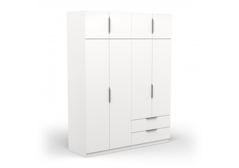 Armoire GHOST blanc 4 + 4 portes 2 tiroirs