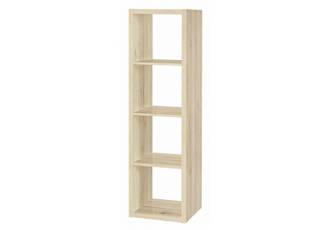 Bibliothèque SAN REMO 1X4 cases colonne - chêne clair