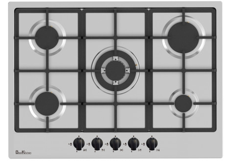 Plaque 5 feux à gaz BEST KITCHEN G75  inox