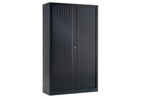 Armoire métal haute L120 H198 P45 cm 2 portes à rideaux ARR Anthracite