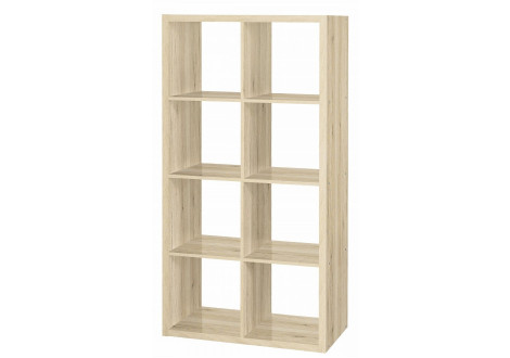 Bibliothèque SAN REMO 2X4 cases - chêne clair