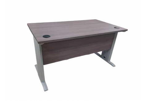 Bureau TEXAS Métal L160 P80 H75 cm chêne grisé