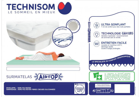 Sur-matelas AIR TOP 90x190 cm