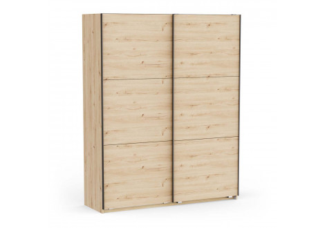 Armoire ALHAMBRA 2 portes coulissantes chêne clair