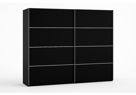Armoire VERONA 2 portes coulissantes noir