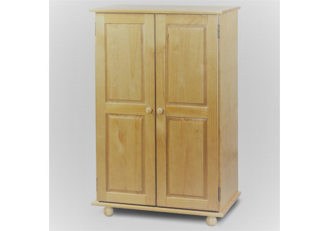 Armoire 2 portes LIMA en bois massif naturel