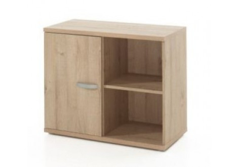 Meuble ARGO L90 H73 P42 cm bas 1 porte Chêne naturel