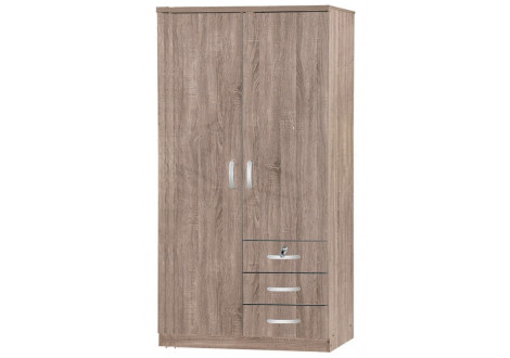 Armoire 2 portes/3 tiroirs  CHERRY chêne Sonoma