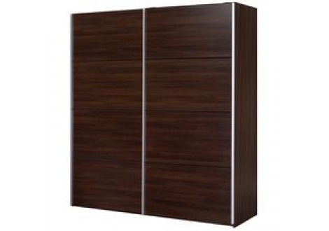 Armoire 2 Portes Coulissantes Gala 150 Noyer Armoires Chambre