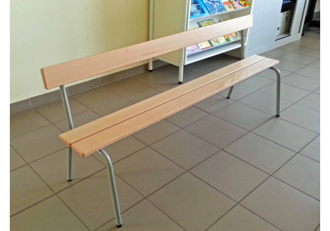 Banc BOSTON L160 cm avec dossier - maternelle