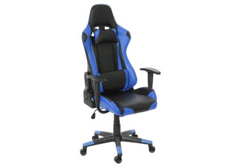 Fauteuil de direction "gamer" BOSTON noir et bleu