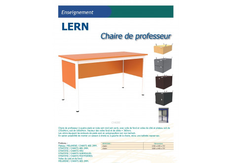 Gamme Lern 135 x 64 Chaire de professeur