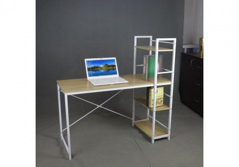 Bureau informatique STUDIO hêtre/blanc