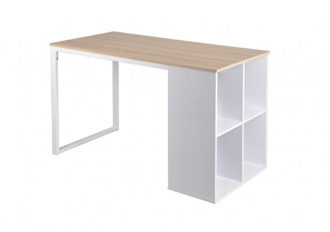 Bureau informatique SVEN chêne/blanc