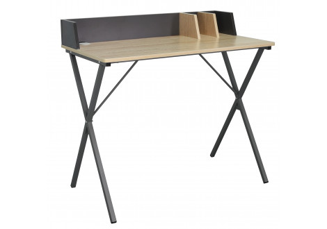 Bureau  BORA CHENE/ PIEDS GRIS