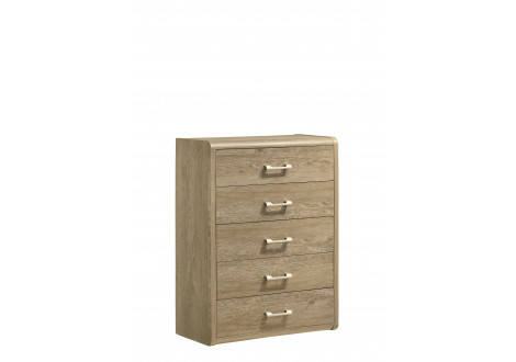 Commode KARL 5 tiroirs Chêne 