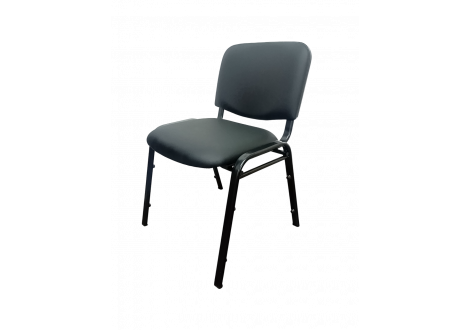 Chaise visiteur CHICAGO Simili CUIR Noir