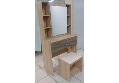 Coiffeuse ALEXIA Chêne/chêne gris