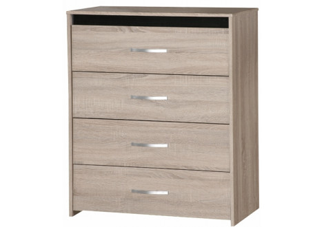 Commode 4 tiroirs REVERSO chêne sonoma