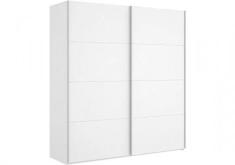 Armoire 180 CORDOBA/GALA 2 portes coulissantes blanc brillant