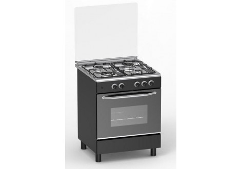 Cuisinière 4 feux gaz MAGIC POINT noir (GM60)