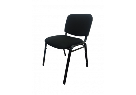 Chaise visiteur DETROIT Tissu Noir