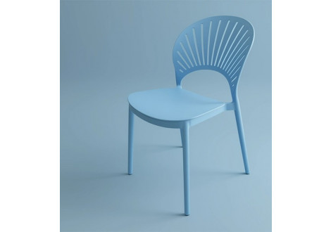 Chaise ELODIE Polypropylène BLEU