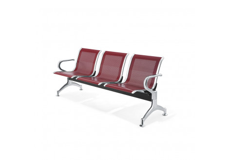 Banc poutre Métal GRIS 3 places GAMMA