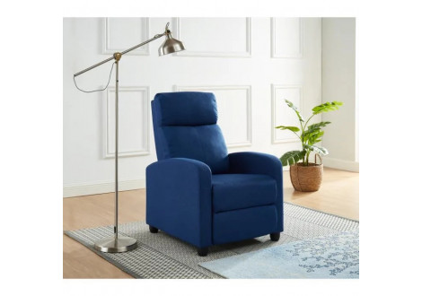 Fauteuil relax tissu JANE BLEU 