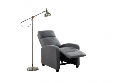 Fauteuil relax tissu JANE GRIS ANTHRACITE 