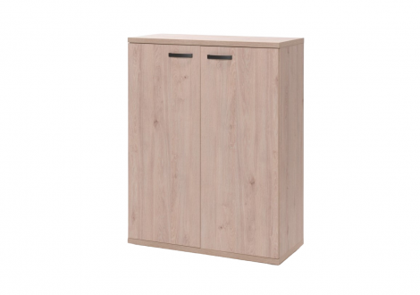 Armoire JANEIRO L90 H112 P40 cm Basse 2 portes Chêne Printemps