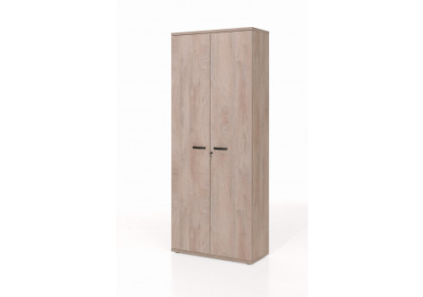 Armoire JANEIRO L90 H216 P40 cm Haute 2 portes Chêne Humus