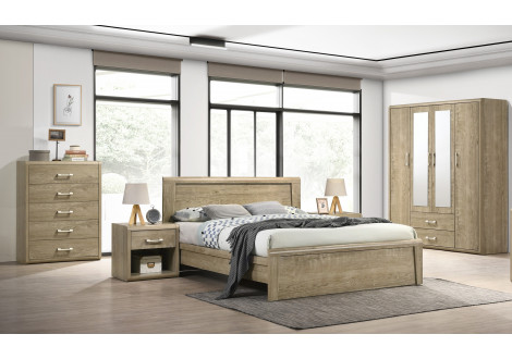 Chambre 4 Pièces  KARL chêne 