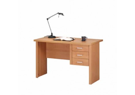 Bureau 3 tiroirs LEONCE hêtre naturel
