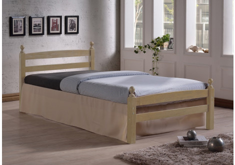 Lit 90X190 MÉGARA bois massif teinte naturel