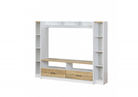 Living July chêne doré et blanc