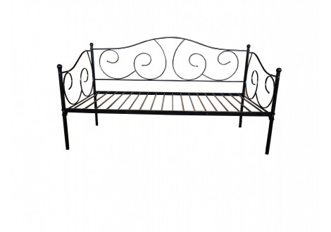 Banquette-lit 90x190 MELUSINE métal noir