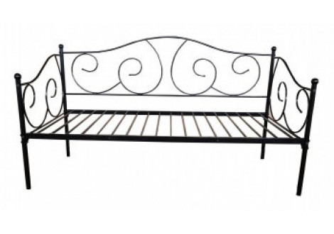 Banquette-lit 90x190 MELUSINE métal noir