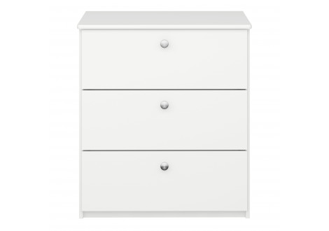 Commode MEMPHIS 3 tiroirs blanc