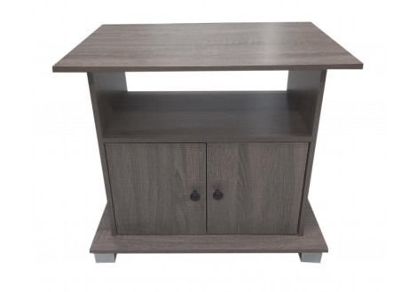 Meuble TV  SOLO 2 portes / 1 niche chêne gris