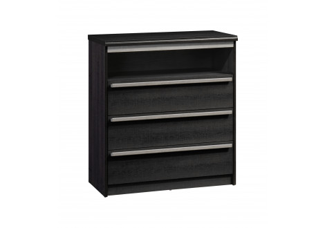 Commode 3 Tiroirs 1 Niche  ARTHUR chêne gris