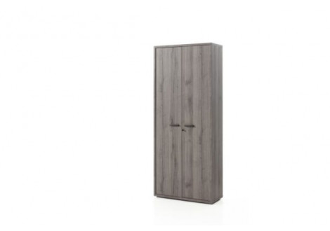 Armoire RONTO L90 H216 P40 cm haute 2 portes Chêne Grisé
