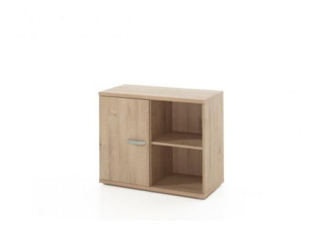 Meuble ARGO L90 H73 P42 cm bas 1 porte Chêne naturel
