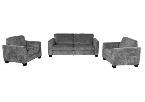 Salon 3 pièces MONTGOMERY gris foncé