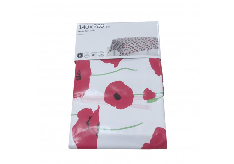 Nappe COQUELICOT 140 x 200 cm toile cirée