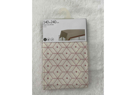 Nappe COTON blush 140 X 240 