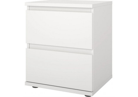 Chevet Nova 2 tiroirs blanc