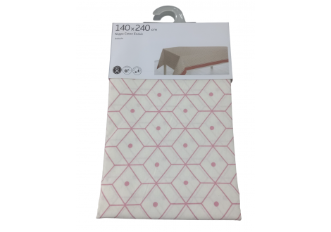 Nappe coton enduit 140x240 Blush