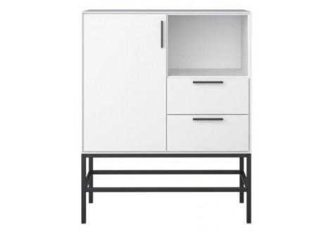 Rangement SLIMLINE 1 portes 2 tiroirs blanc